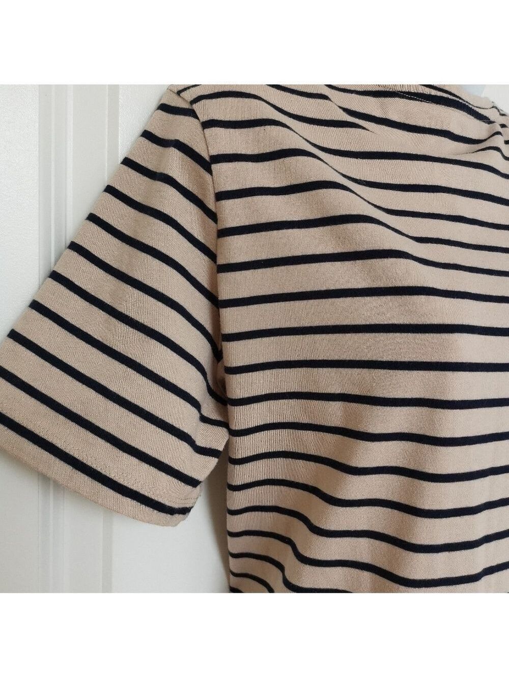 Carroll Reed Plus Size Top T-Shirt Navy Beige 1X - Picture 3 of 9
